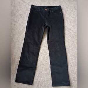 LL Bean Black Straight-Leg Favorite Fit Corduroy Jeans